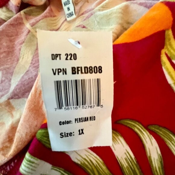 Jamie & Layla Plus Tropical Print Maxi Dress Size 1X NEW NWT - Picture 9 of 10